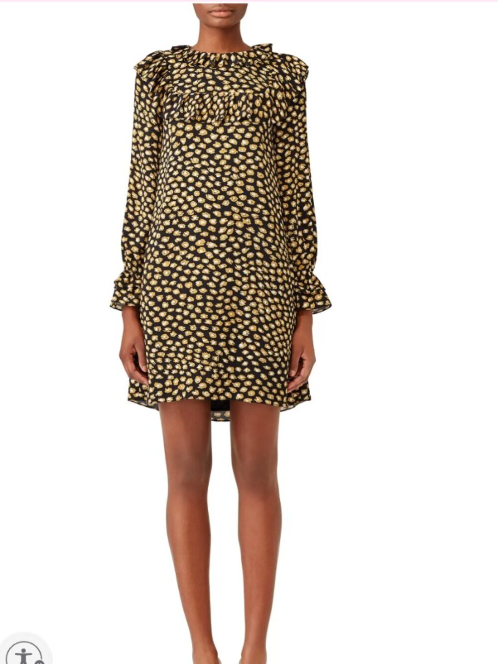 Slate & Willow | Multicolor Cheetah Print Ruffled Mini Dress Size 4